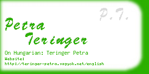 petra teringer business card